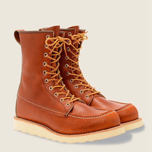 Red Wing Heritage Bot Erkek - Classic Moc – 8-Inch Legacy Deri - Kahverengi - 82LAUDXHO